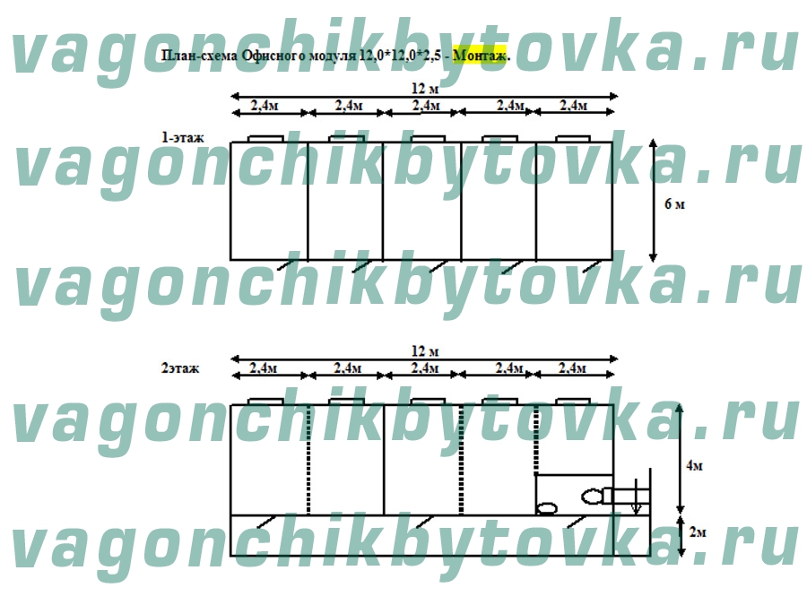 Модульный офис в два этажа Модульный офис в два этажа